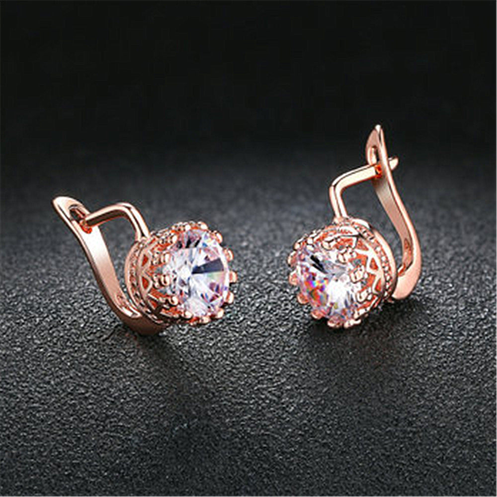 Korean Retro Crown Earrings Ear Clip